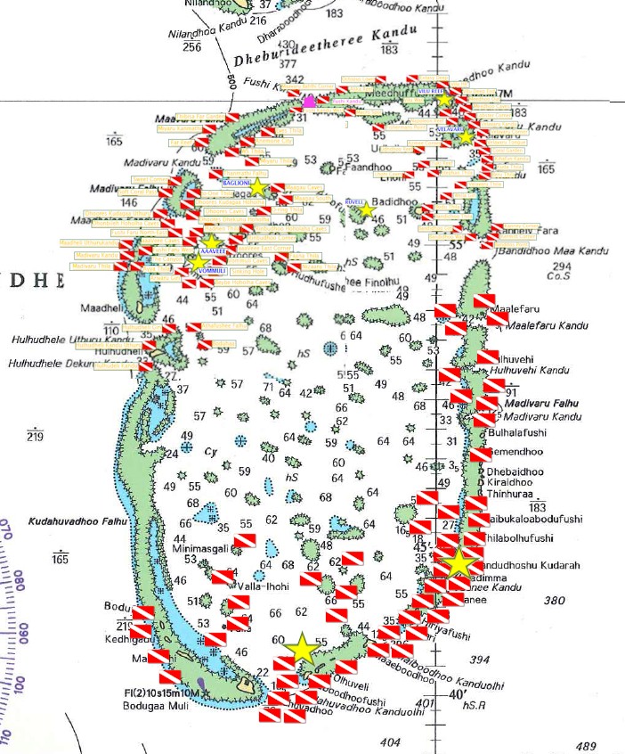 North Ari atoll map
