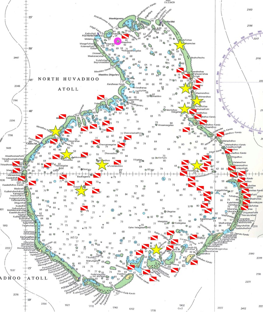 North Male atoll map