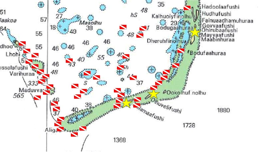 North Ari atoll map