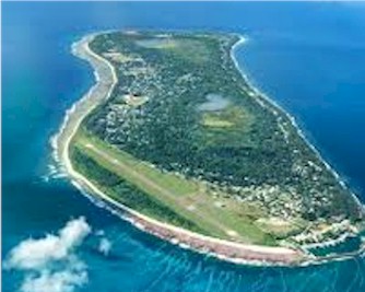 Aerial photo of resort island