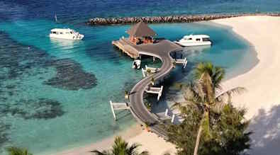 Arrival jetty photo of resort island