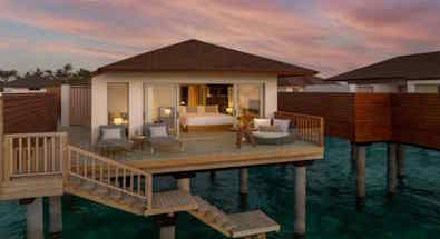 Exterior photo of water villa