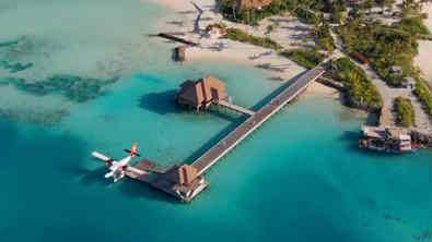 Arrival jetty photo of resort island