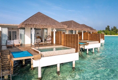 Exterior photo of water villa
