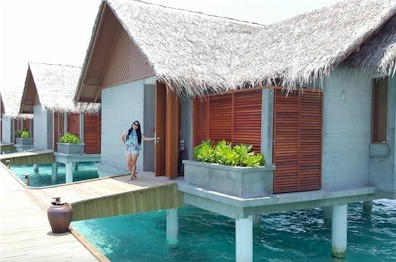 Exterior photo of water villa