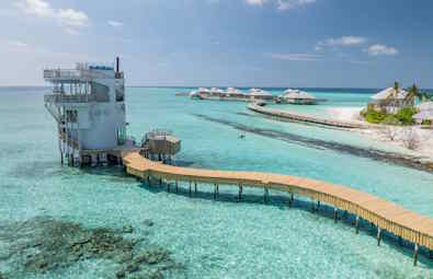 Arrival jetty photo of resort island